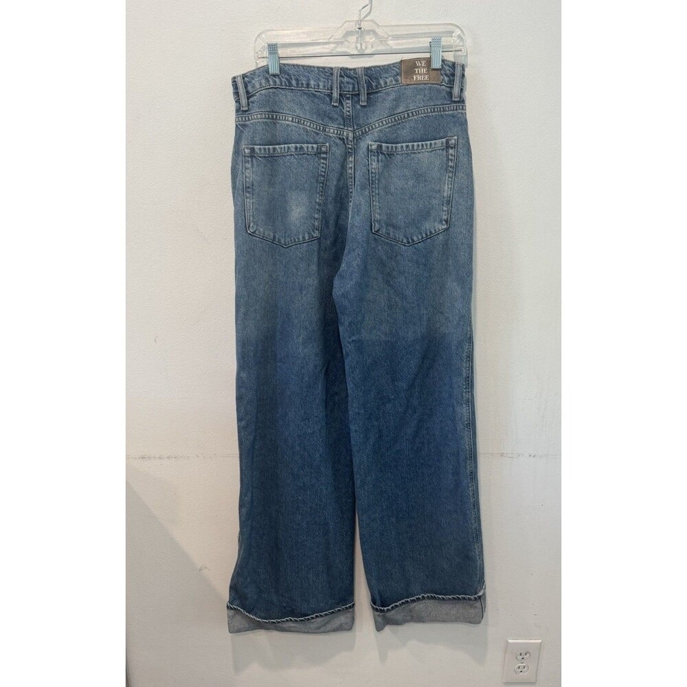 We The Free Final Countdown Cuffed Low Rise Jeans Free People Blue 27 - Picture 15 of 15